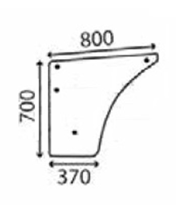 Ανταλλακτικό κρύσταλλο πόρτας αριστερής/δεξιάς κάτω