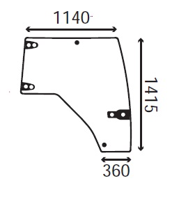 Ανταλλακτικό κρύσταλλο δεξιάς πόρτας
