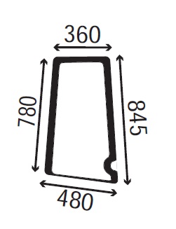 Ανταλλακτικό κρύσταλλο πλαϊνό δεξί πάνω
