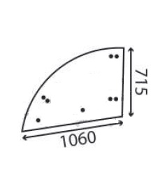 Ανταλλακτικό κρύσταλλο αριστερής πόρτας άνω