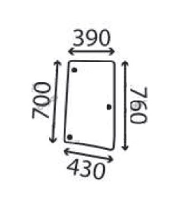 Ανταλλακτικό κρύσταλλο πλαϊνό δεξί