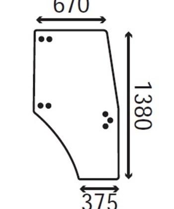 Ανταλλακτικό κρύσταλλο πόρτας δεξιάς