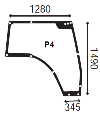 Ανταλλακτικό κρύσταλλο πλαϊνό δεξί 