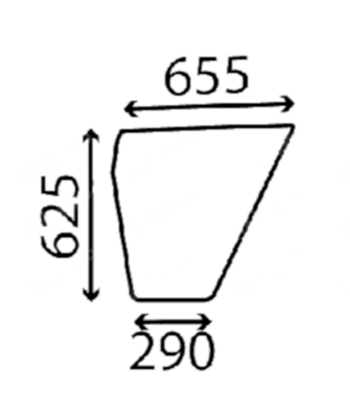 Ανταλλακτικό κρύσταλλο πόρτας δεξιάς κάτω