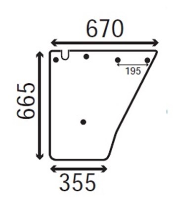 Ανταλλακτικό κρύσταλλο πόρτας αριστερής/δεξιάς κάτω