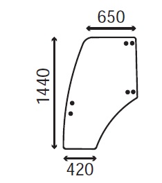 Ανταλλακτικό κρύσταλλο αριστερής πόρτας