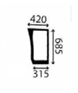 Ανταλλακτικό κρύσταλλο εμπρόσθιο κάτω αριστερό