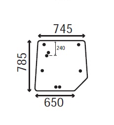 Ανταλλακτικό κρύσταλλο οπίσθιο