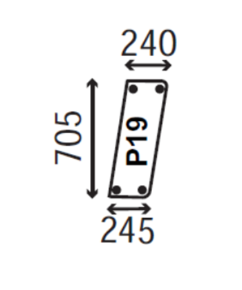 Ανταλλακτικό κρύσταλλο οπίσθιο πλευρικό αριστερό/δεξί