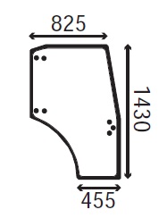 Ανταλλακτικό κρύσταλλο δεξιάς πόρτας