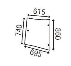 Ανταλλακτικό κρύσταλλο πλαϊνό αριστερό