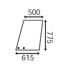 Ανταλλακτικό κρύσταλλο πόρτας αριστερής/δεξιάς άνω