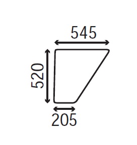 Ανταλλακτικό κρύσταλλο πόρτας αριστερής/δεξιάς κάτω