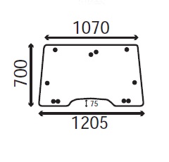 Ανταλλακτικό κρύσταλλο εμπρόσθιο