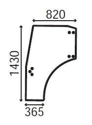 Ανταλλακτικό κρύσταλλο αριστερής πόρτας