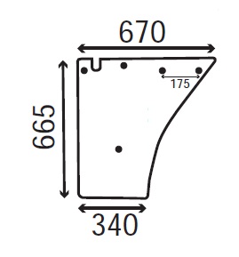 Ανταλλακτικό κρύσταλλο πόρτας αριστερής/δεξιάς κάτω