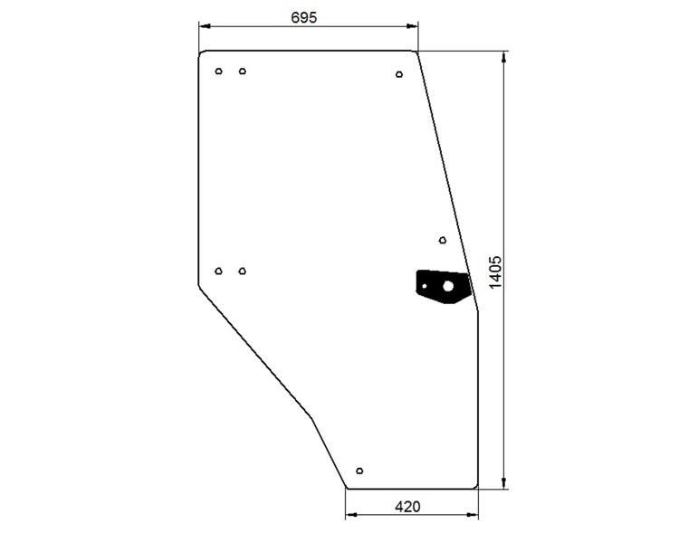 Ανταλλακτικό κρύσταλλο πόρτας δεξιάς