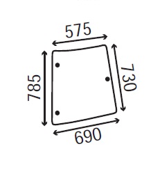 Ανταλλακτικό κρύσταλλο πλαϊνό δεξί