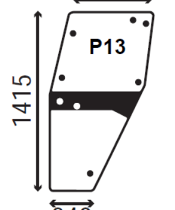 Ανταλλακτικό κρύσταλλο πόρτας αριστερής