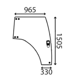 Ανταλλακτικό κρύσταλλο δεξιάς πόρτας
