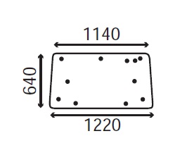 Ανταλλακτικό κρύσταλλο οπίσθιο πάνω