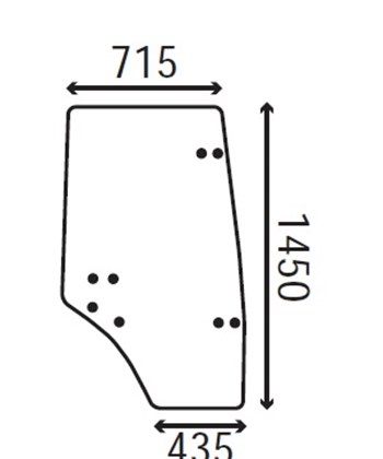 Ανταλλακτικό κρύσταλλο πόρτας δεξιάς