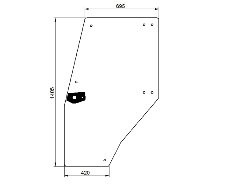 Ανταλλακτικό κρύσταλλο πόρτας αριστερής