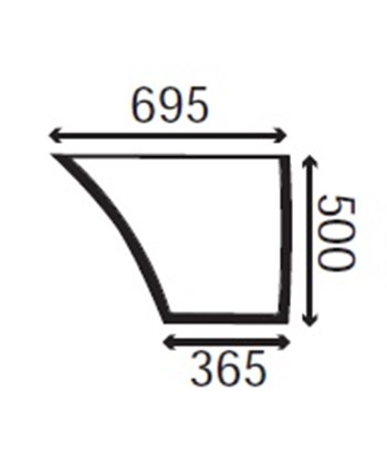 Ανταλλακτικό κρύσταλλο πλαϊνό δεξί κάτω