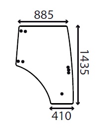 Ανταλλακτικό κρύσταλλο δεξιάς πόρτας