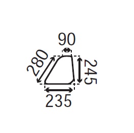 Ανταλλακτικό κρύσταλλο εμπρόσθιο κάτω αριστερό/δεξί