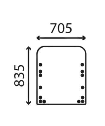 Ανταλλακτικό κρύσταλλο εμπροσθίου παρμπρίζ άνω