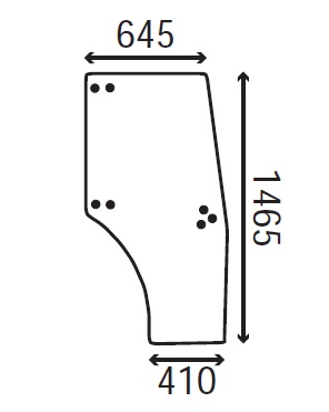 Ανταλλακτικό κρύσταλλο πόρτας δεξιάς