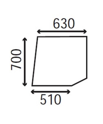 Ανταλλακτικό κρύσταλλο δεξιάς πόρτας άνω