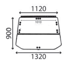 Τελάρο οπίσθιου παρμπρίζ με άνω και κάτω κρ΄ύσταλλο