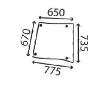 Ανταλλακτικό κρύσταλλο πλαϊνό δεξί 