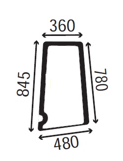 Ανταλλακτικό κρύσταλλο πλαϊνό αριστερό πάνω