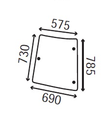 Ανταλλακτικό κρύσταλλο πλαϊνό αριστερό