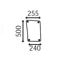 Ανταλλακτικό κρύσταλλο εμπρόσθιο αριστερό/δεξί κάτω