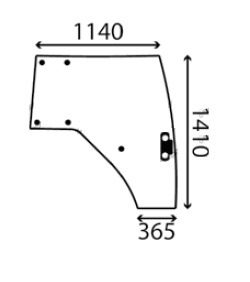 Ανταλλακτικό κρύσταλλο δεξιάς πόρτας