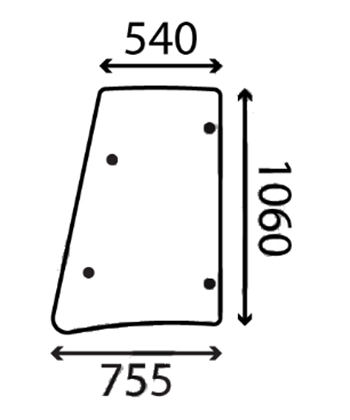 Ανταλλακτικό κρύσταλλο πλαϊνό δεξί