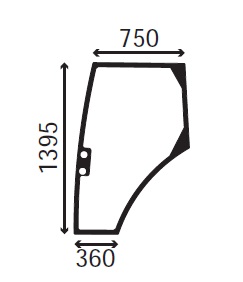 Ανταλλακτικό κρύσταλλο αριστερής πόρτας