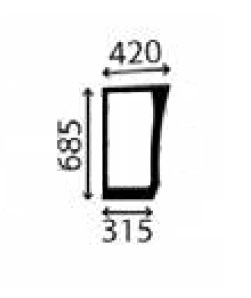 Ανταλλακτικό κρύσταλλο δεξιάς πόρτας κάτω