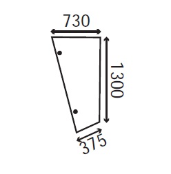 Ανταλλακτικό κρύσταλλο πλαινό αριστερό/δεξί εμπρός
