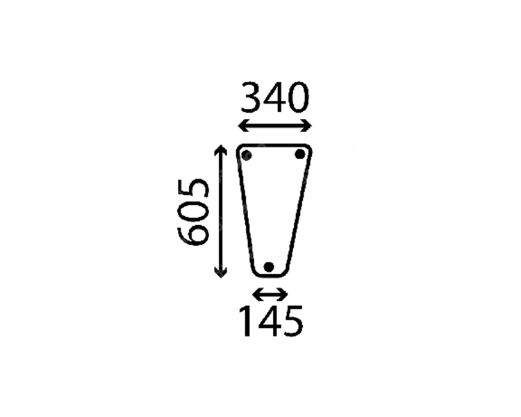 Ανταλλακτικό κρύσταλλο εμπρόσθιο κάτω δεξί