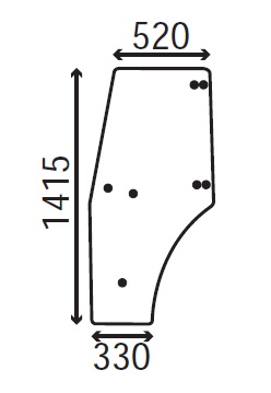 Ανταλλακτικό κρύσταλλο αριστερής πόρτας
