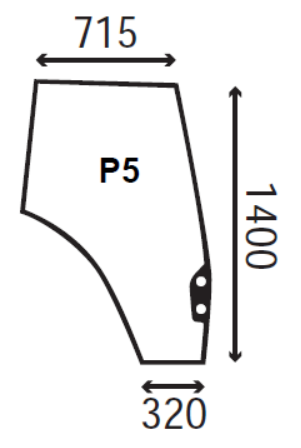 Ανταλλακτικό κρύσταλλο πόρτας δεξιάς