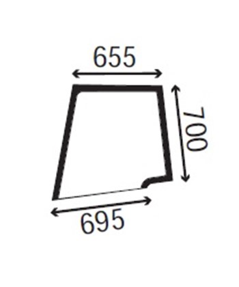 Ανταλλακτικό κρύσταλλο πόρτας αριστερής άνω