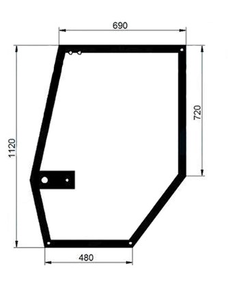 Ανταλλακτικό κρύσταλλο πόρτας αριστερής