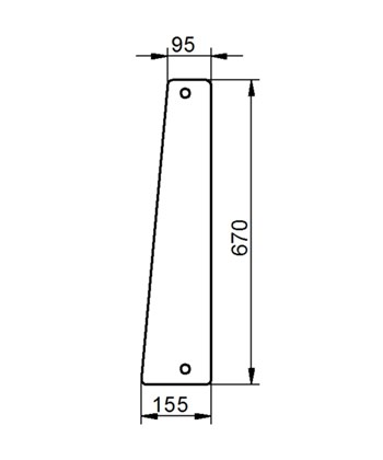 Ανταλλακτικό κρύσταλλο εμπρόσθιο κάτω αριστερό/δεξί