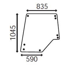 Ανταλλακτικό κρύσταλλο πόρτας αριστερής/δεξιάς άνω